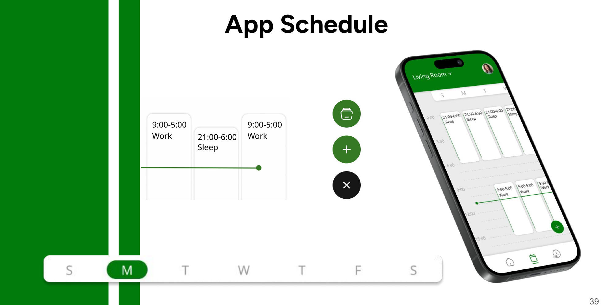 App schedule — original vs ours