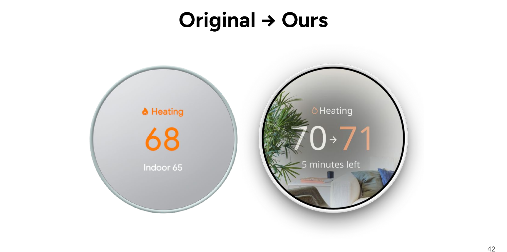 Original vs ours — Nest home