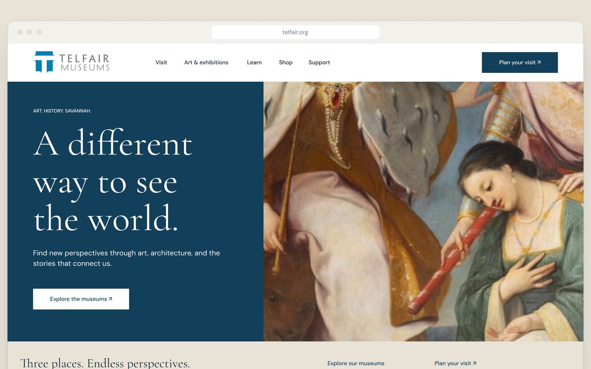 Muzzy museum website 2026 redesign in a browser